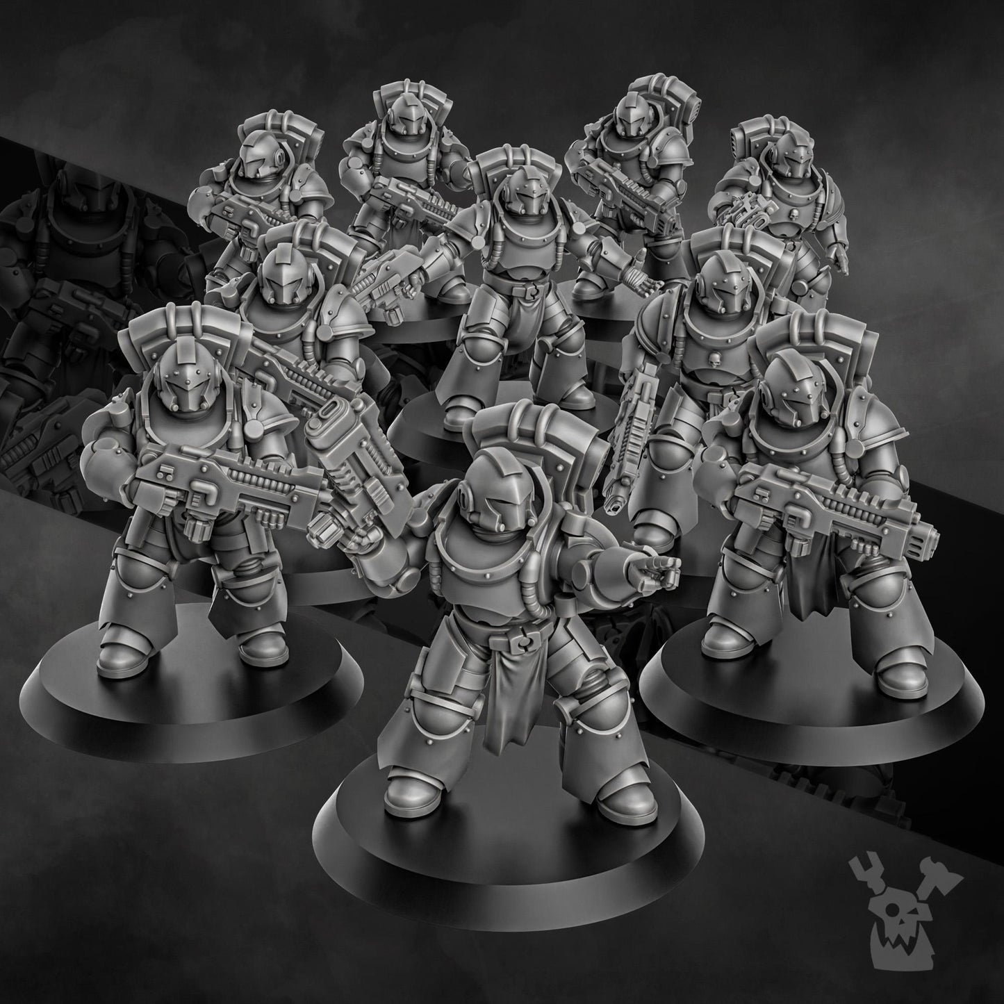 3d Printed Space Knight Pulsarum Squad by DakkaDakka Miniatures