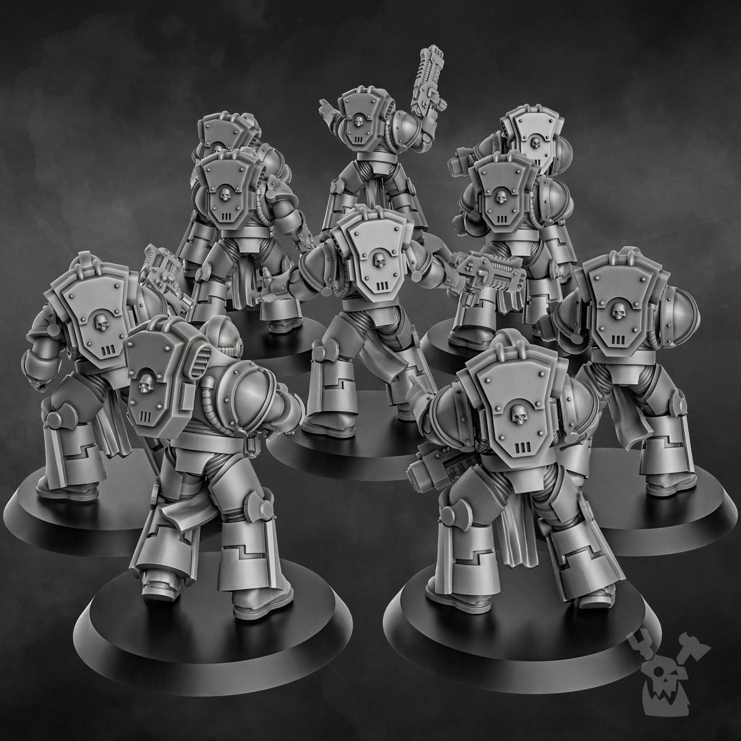 3d Printed Space Knight Pulsarum Squad by DakkaDakka Miniatures