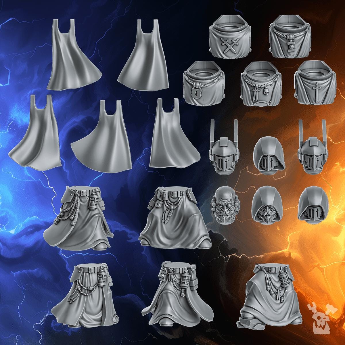 3d Printed Knights of the Circle Squad x5 by DakkaDakka Miniatures