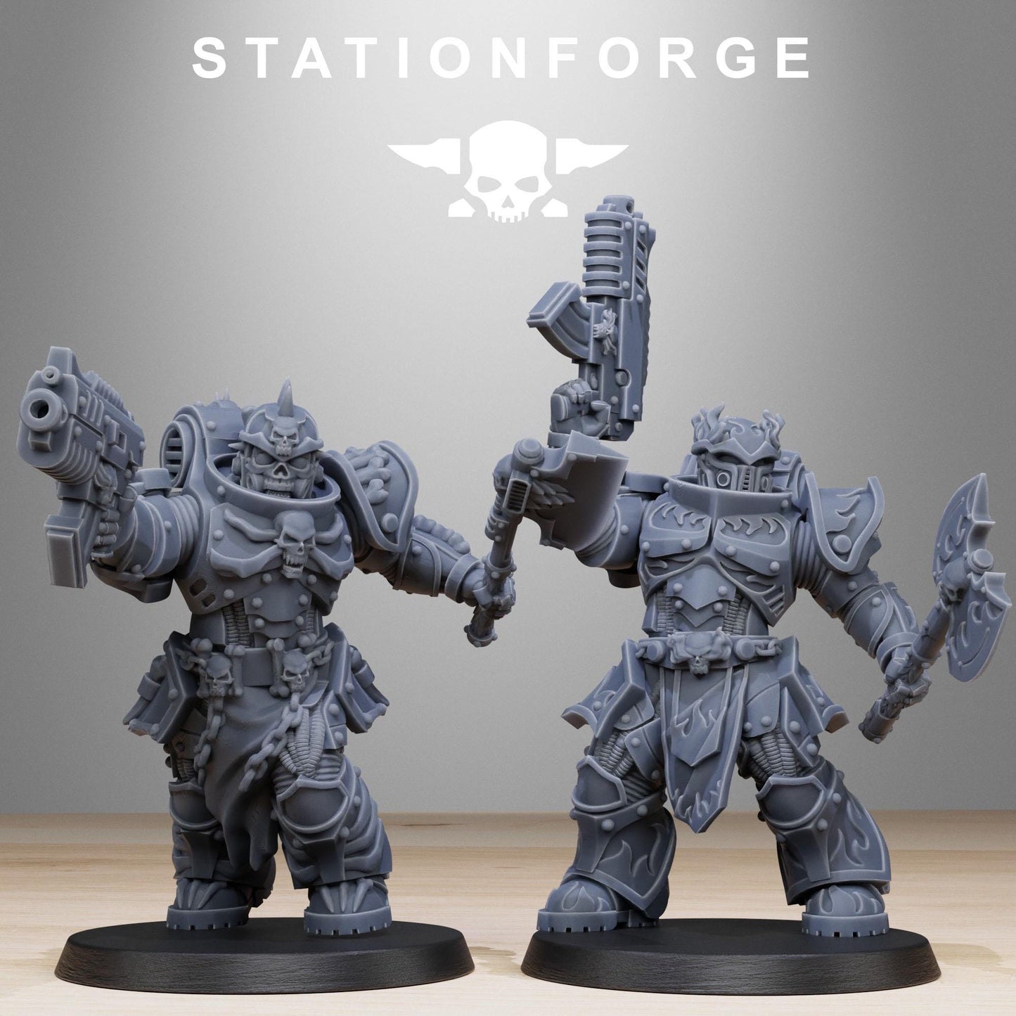 3d Printed Socratis Dragon Knights by Stationforge Miniatures