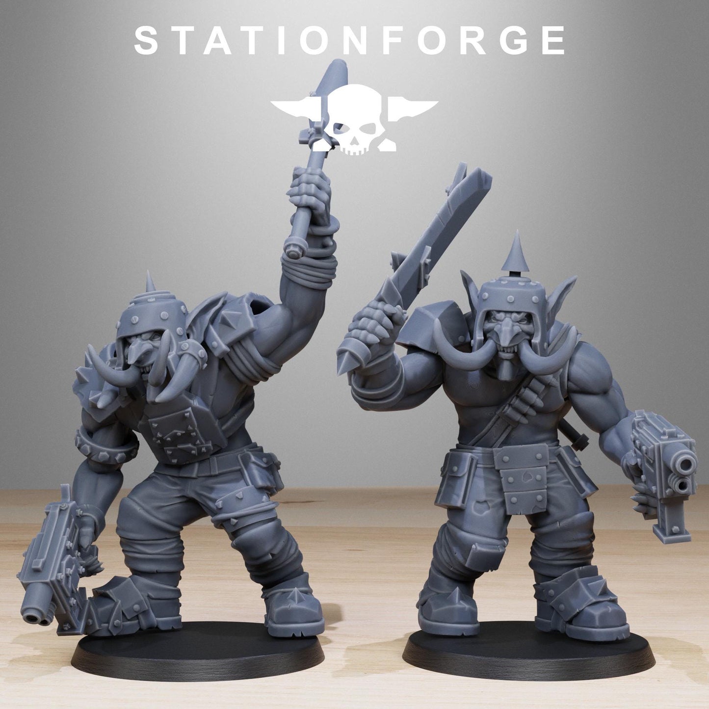 3D Printed Orkaz Troll Infantry x10 by StationForge Miniatures