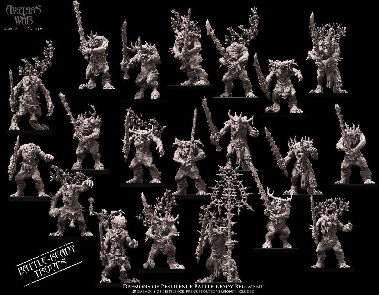 3D printed Demons of Pestilence by Avatars of War