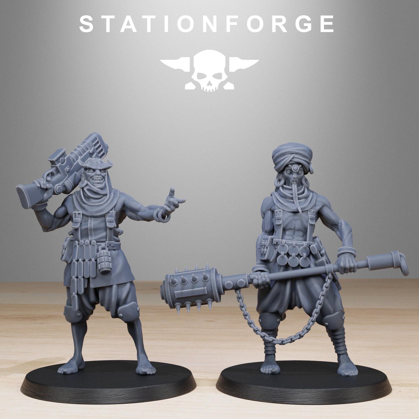 3D Printed Corrupted Guard Lechers by StationForge Miniatures