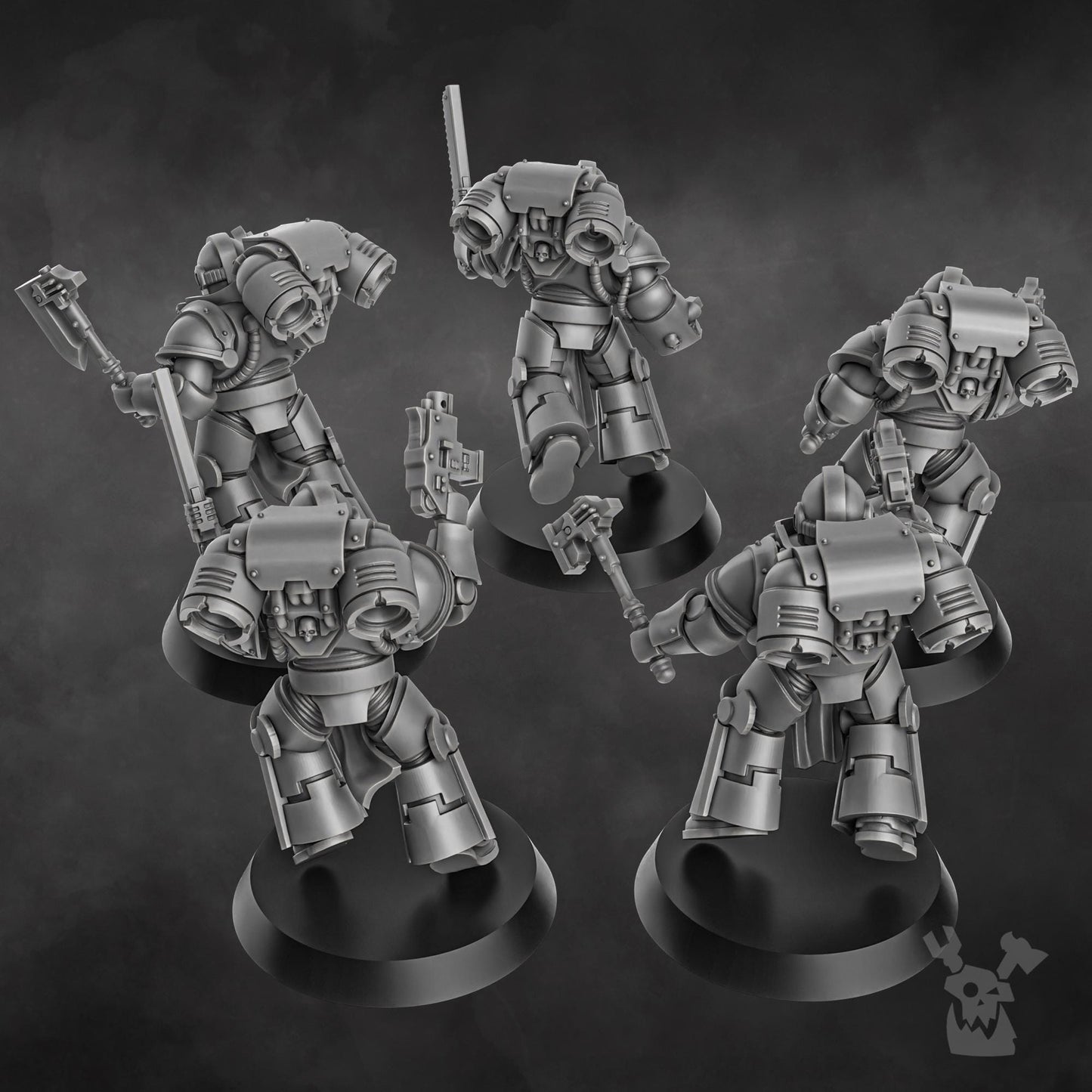 3d Printed Space Knight Storm Squad with Jetpacks by DakkaDakka Miniatures