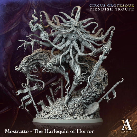 3D Printed Mostratto - The Harlequin of Horror by Archvillain Games