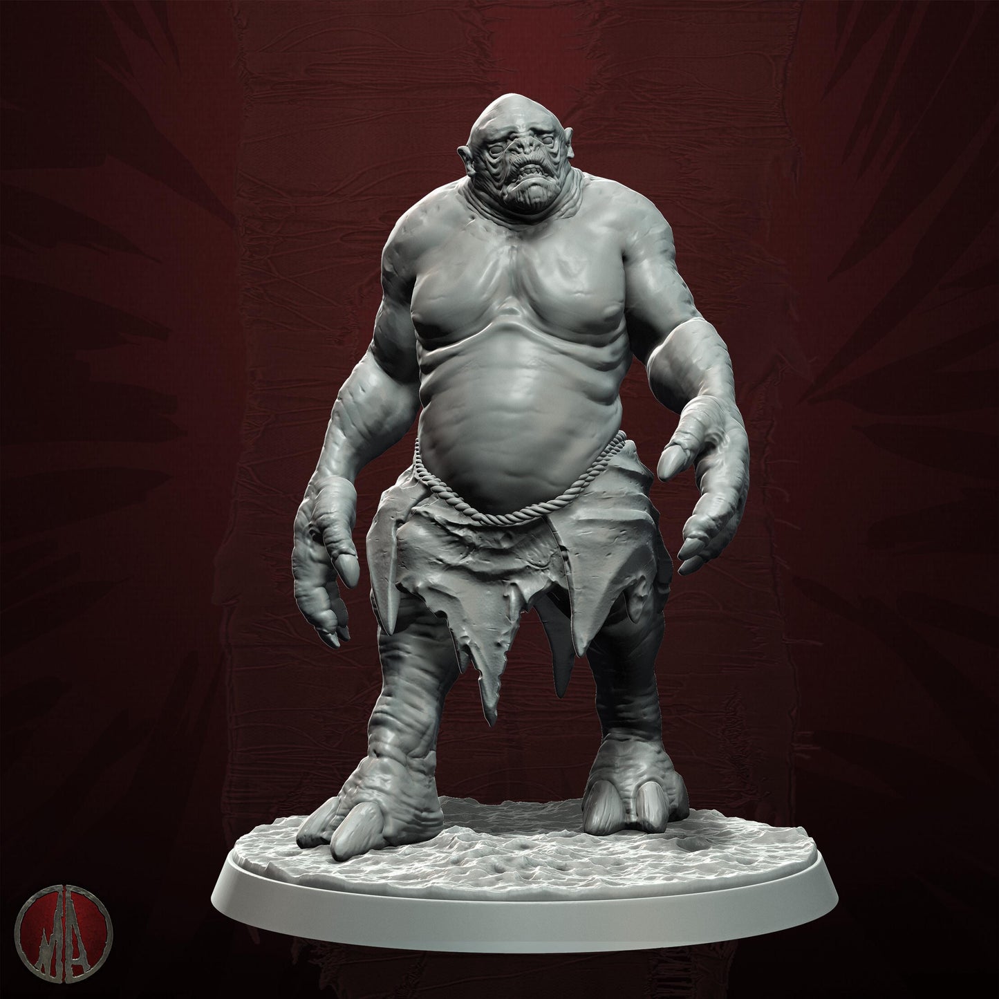 3D Printed Orc Horde Troll by Monolith Arts