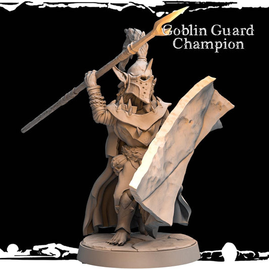 3D printed Goblin Guard Champion by Monolith Arts