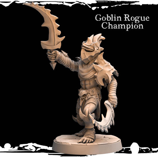 3D printed Goblin Rogue Champion by Monolith Arts