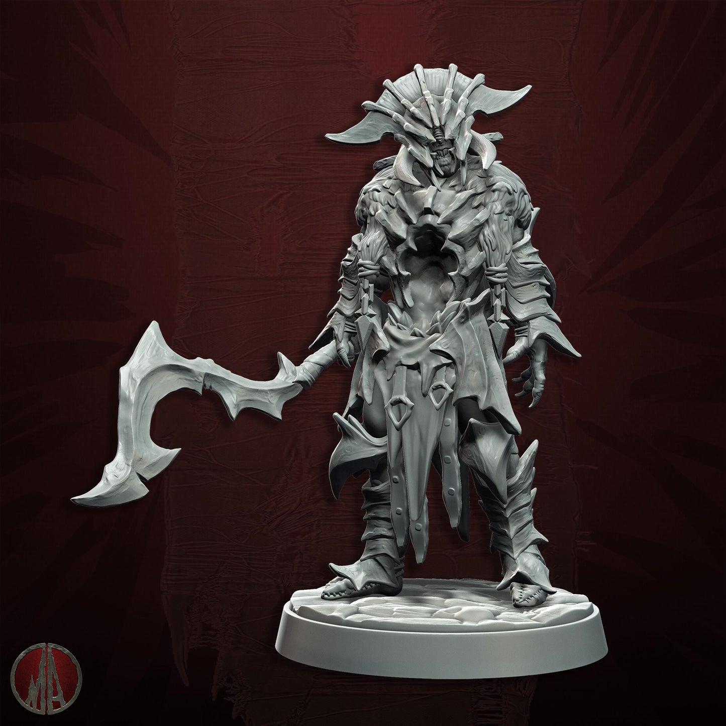 3D printed Orc Swordmasters by Monolith Arts