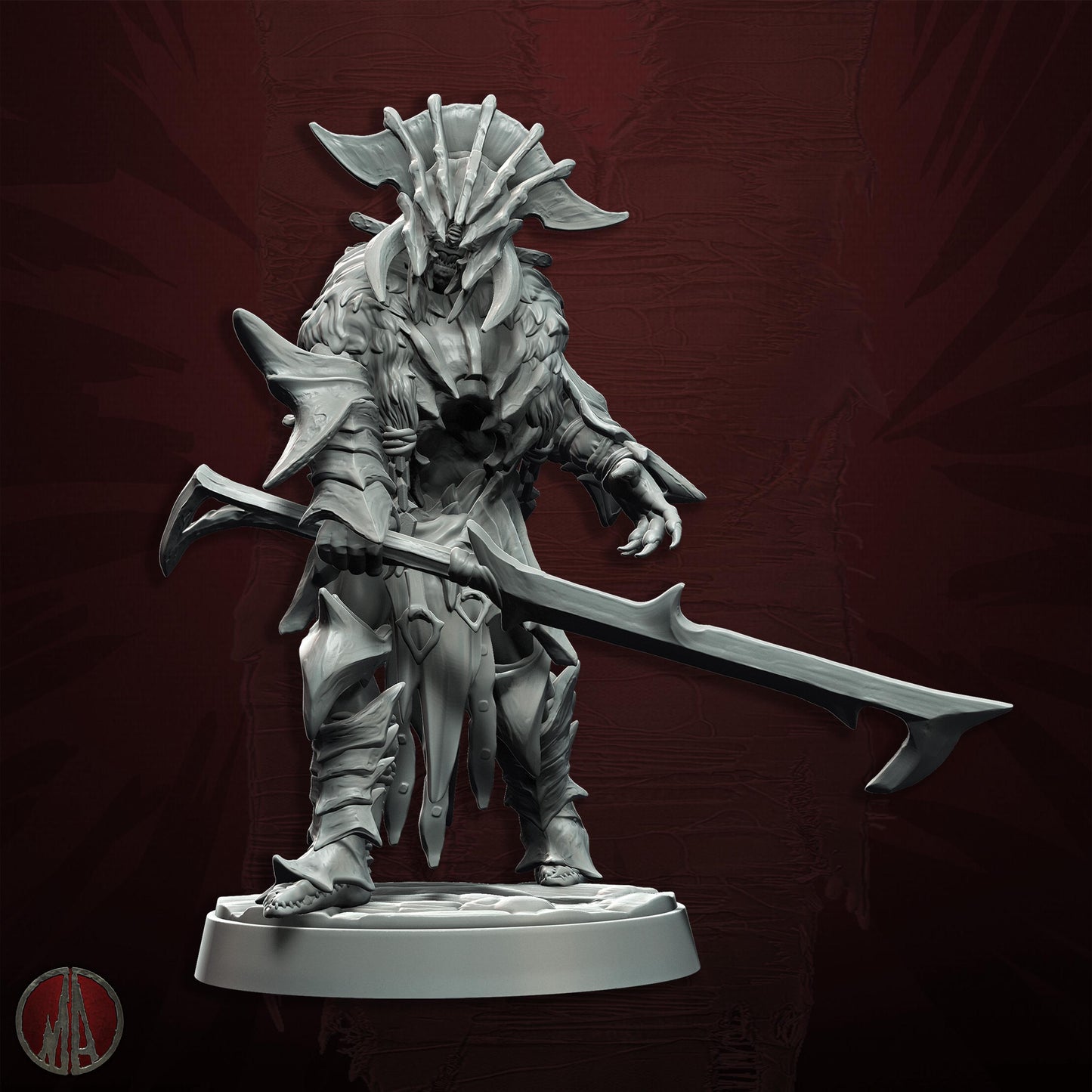 3D printed Orc Swordmasters by Monolith Arts