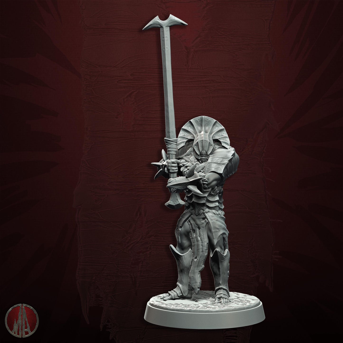 3D printed Orc Swordmasters by Monolith Arts