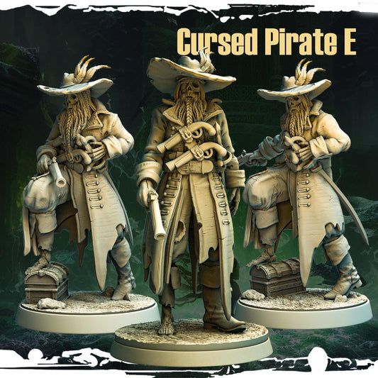 3d Printed Cursed Pirate Captains by Monolith Arts