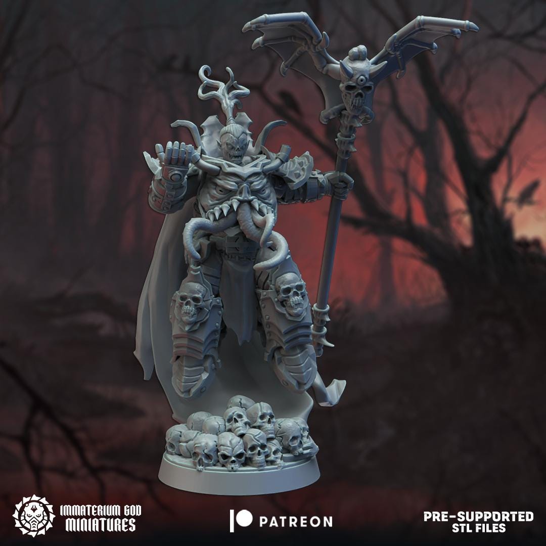 3d Printed Blood Necromancer by Immaterium God Miniatures