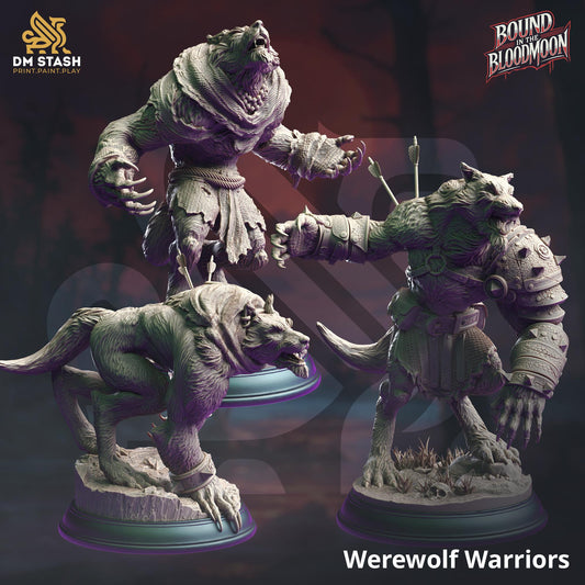 3D Printed Werewolf Warriors x3 by DM Stash