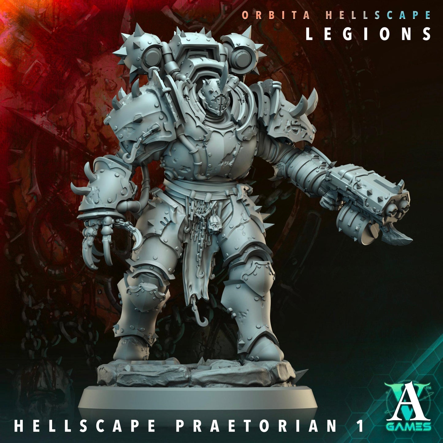 3D Printed Hellscape Praetorian by Archvillain Games