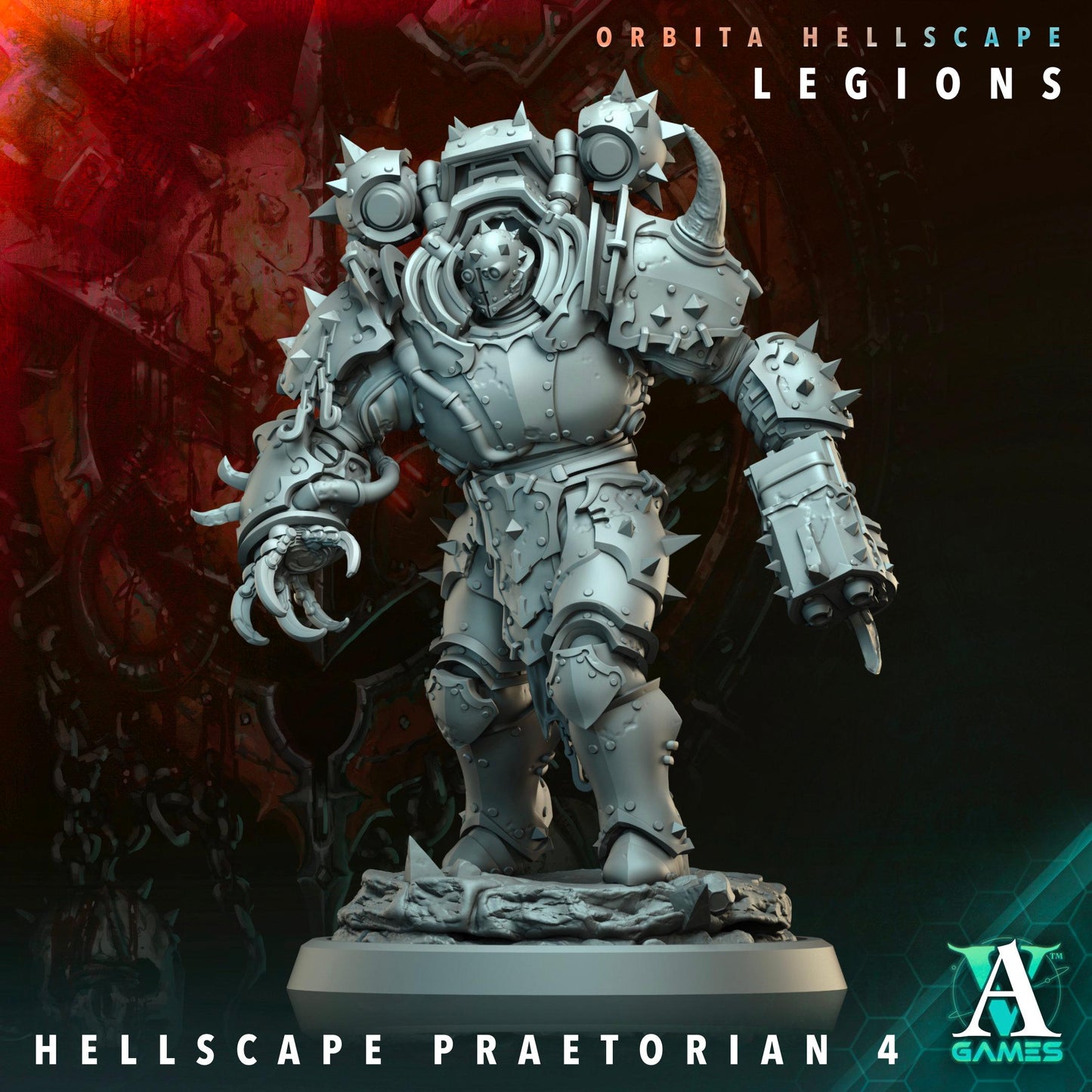 3D Printed Hellscape Praetorian by Archvillain Games