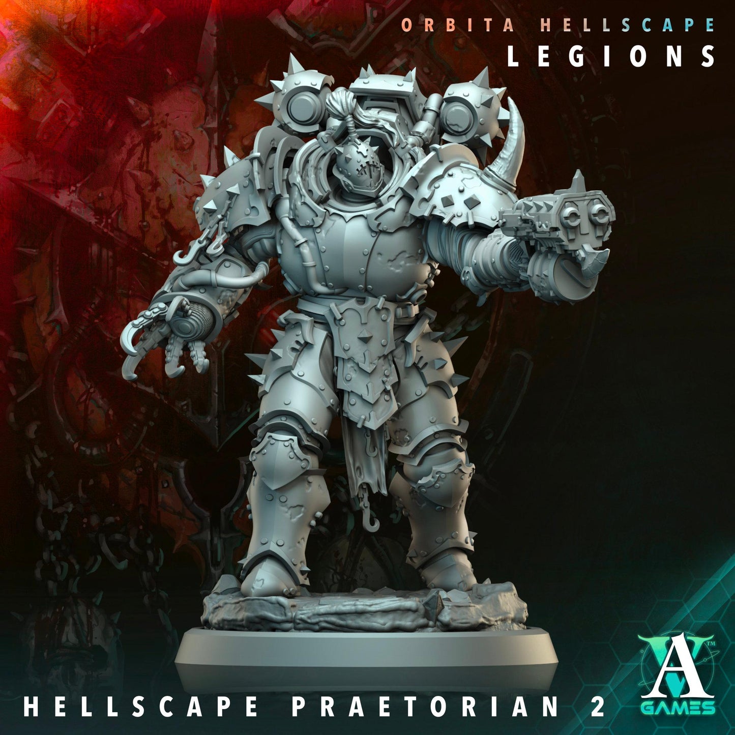 3D Printed Hellscape Praetorian by Archvillain Games