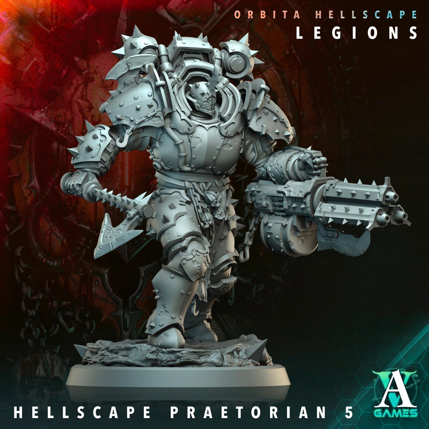 3D Printed Hellscape Praetorian by Archvillain Games