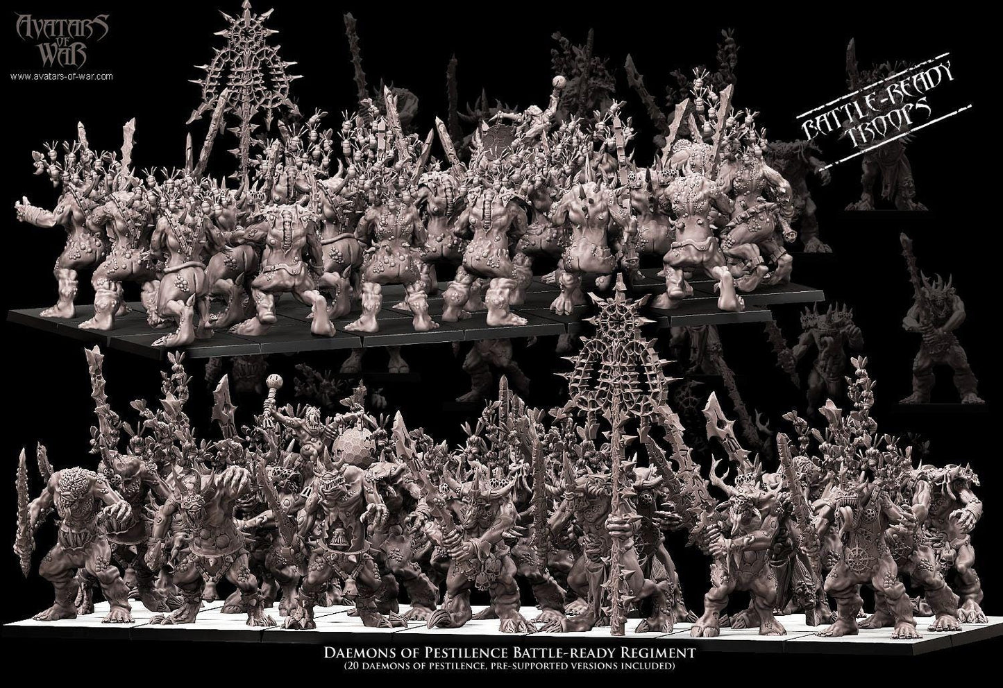 3D printed Demons of Pestilence by Avatars of War