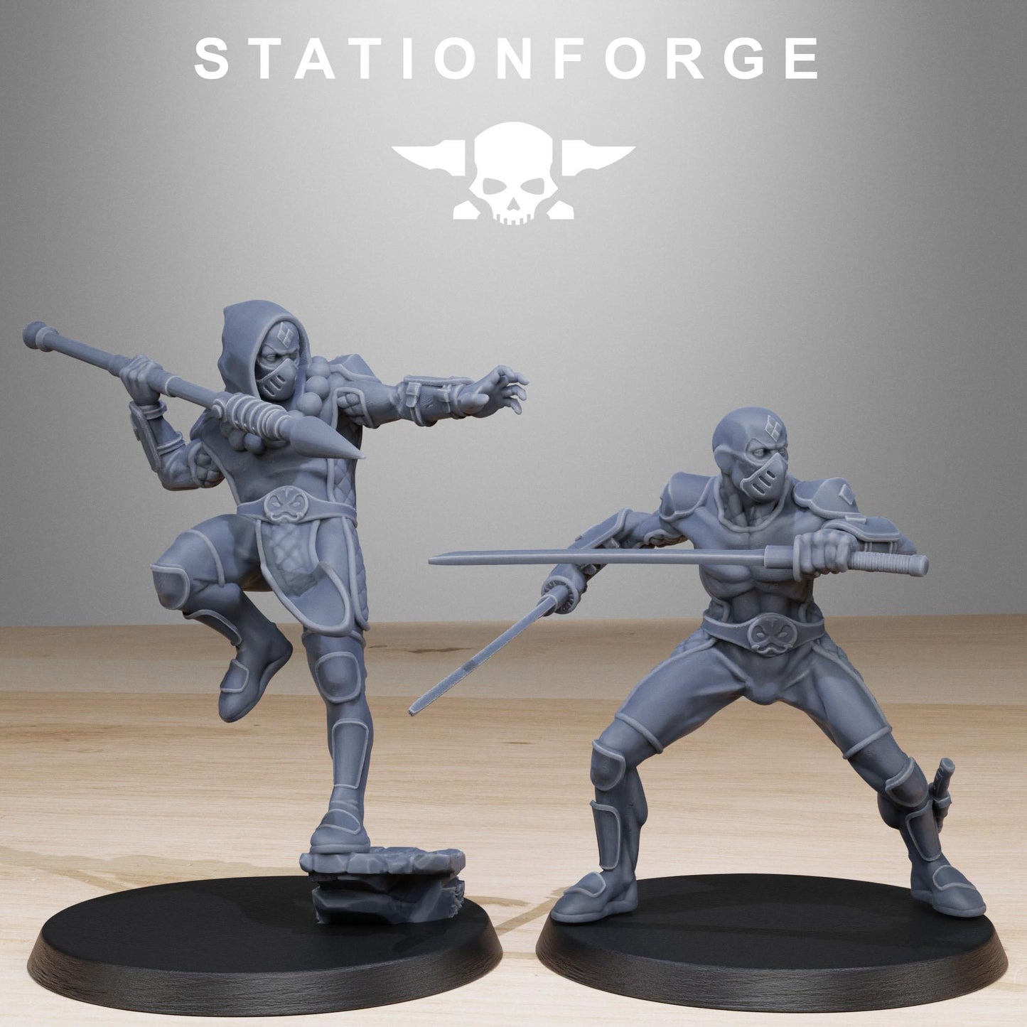 3D Printed GrimCorp Jesters by StationForge Miniatures