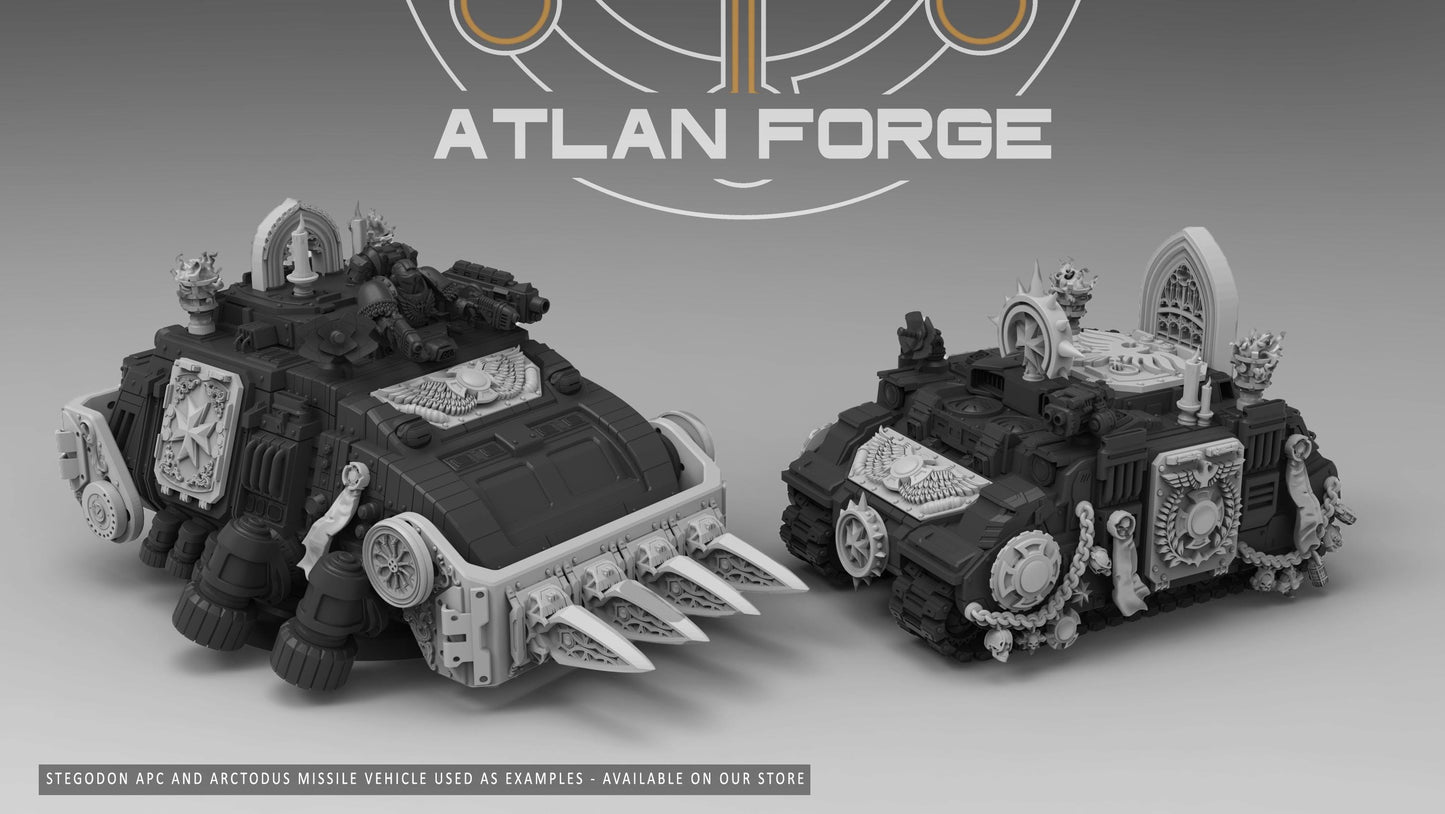 3d Printed Templar Vehicle Ornaments by Atlan Forge Miniatures