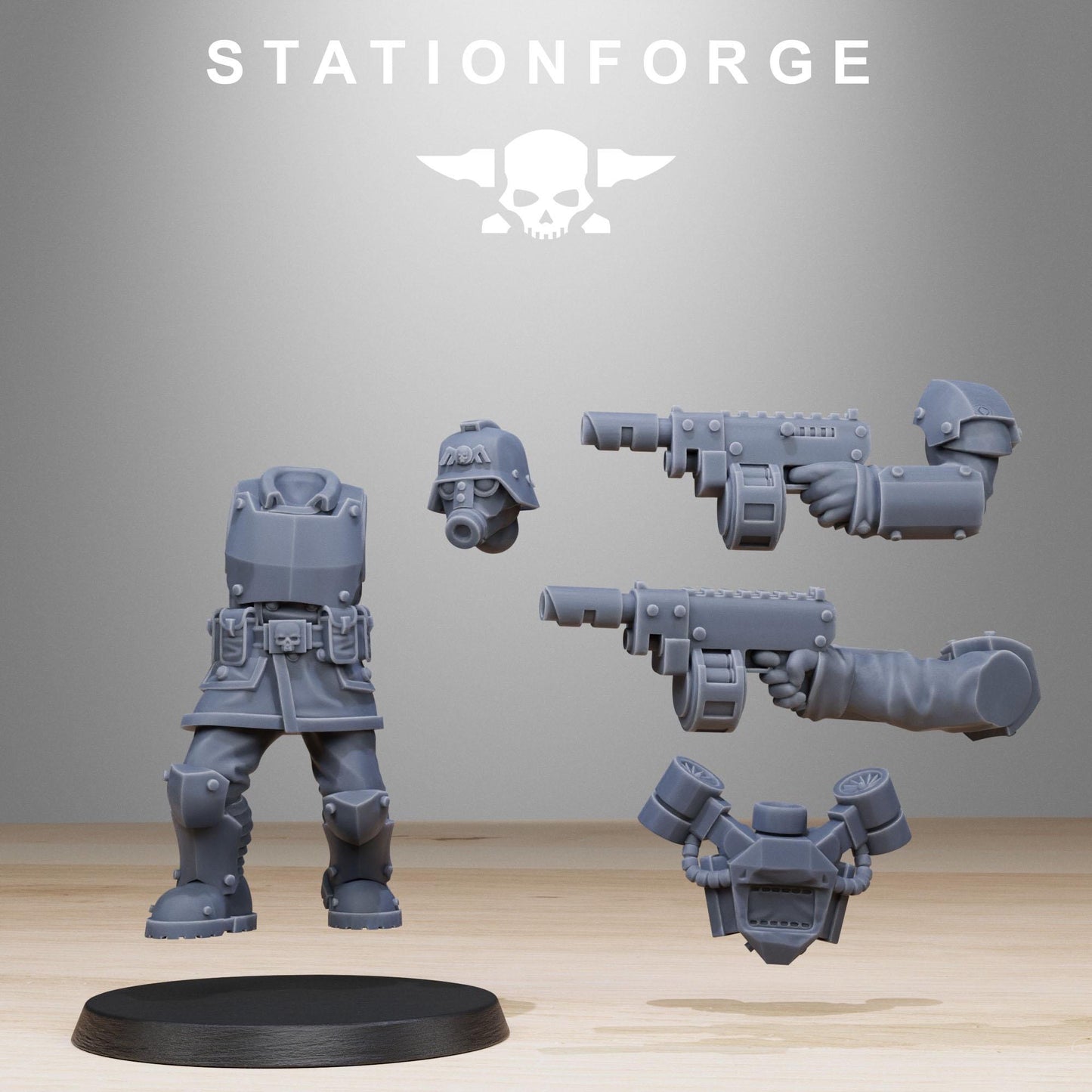 3D Printed GrimGuard Aerotroops by StationForge Miniatures