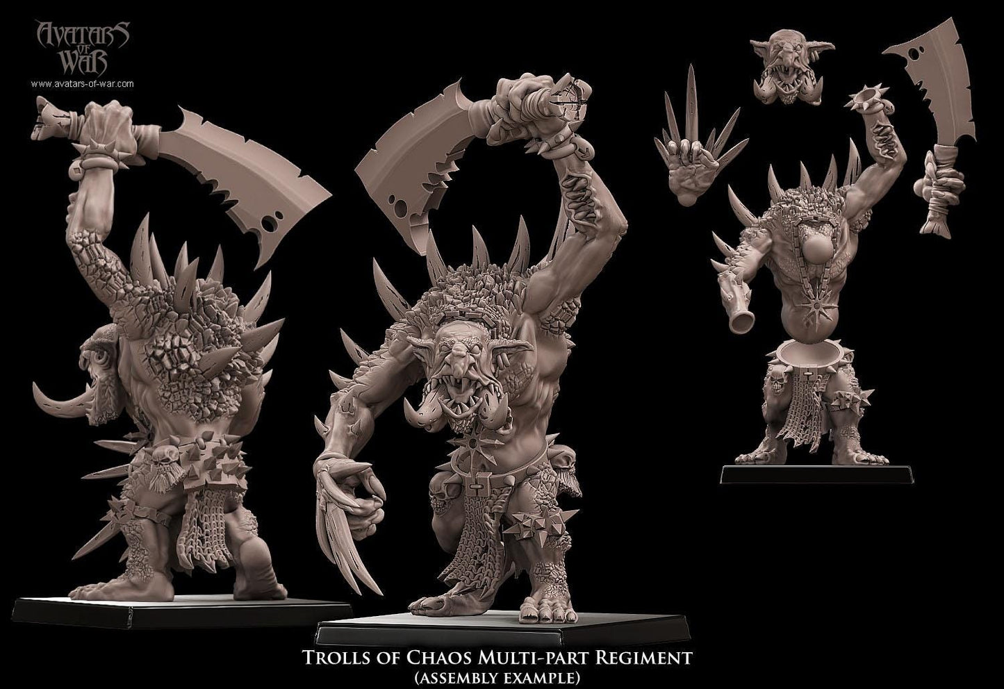 3D printed Trolls of Chaos x6 by Avatars of War