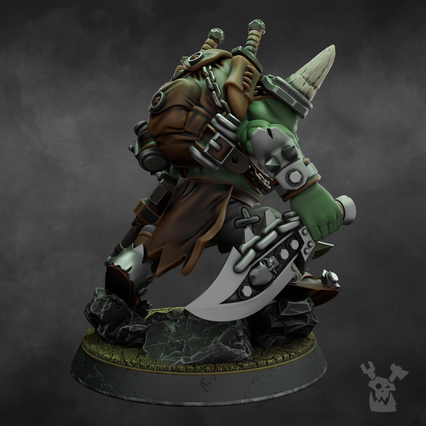 3d Printed Ork Boss Smirknife by DakkaDakka Miniatures