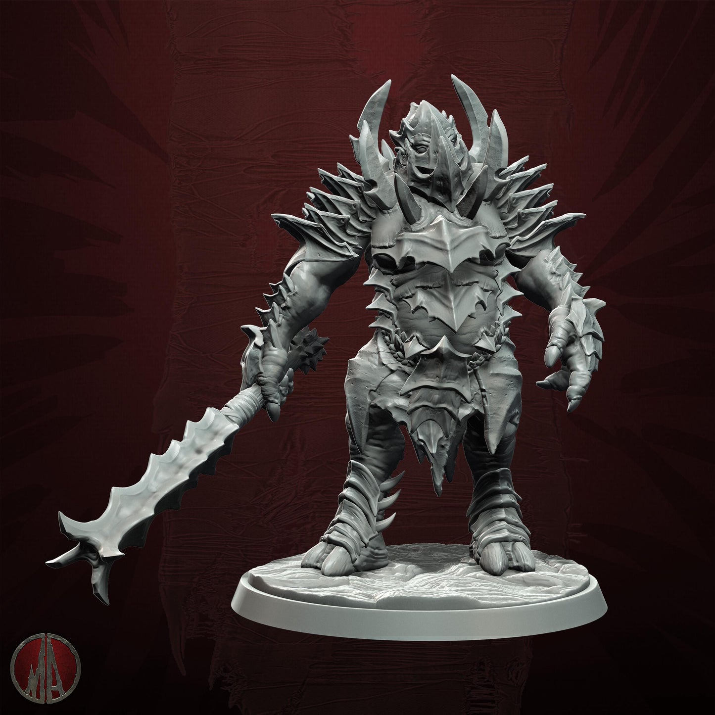 3D Printed Troll Warlord by Monolith Arts