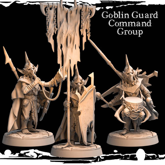 3D printed Orc Greenskin Command Group by Monolith Arts