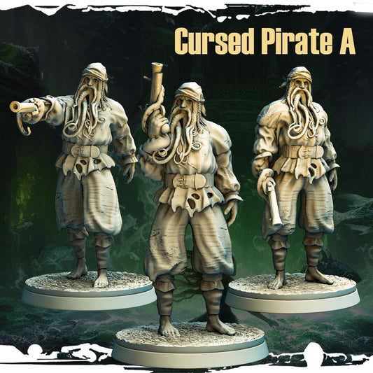 3d Printed Cursed Pirates by Monolith Arts