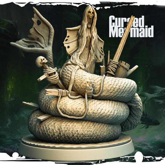 3d Printed Cursed Mermaid by Monolith Arts