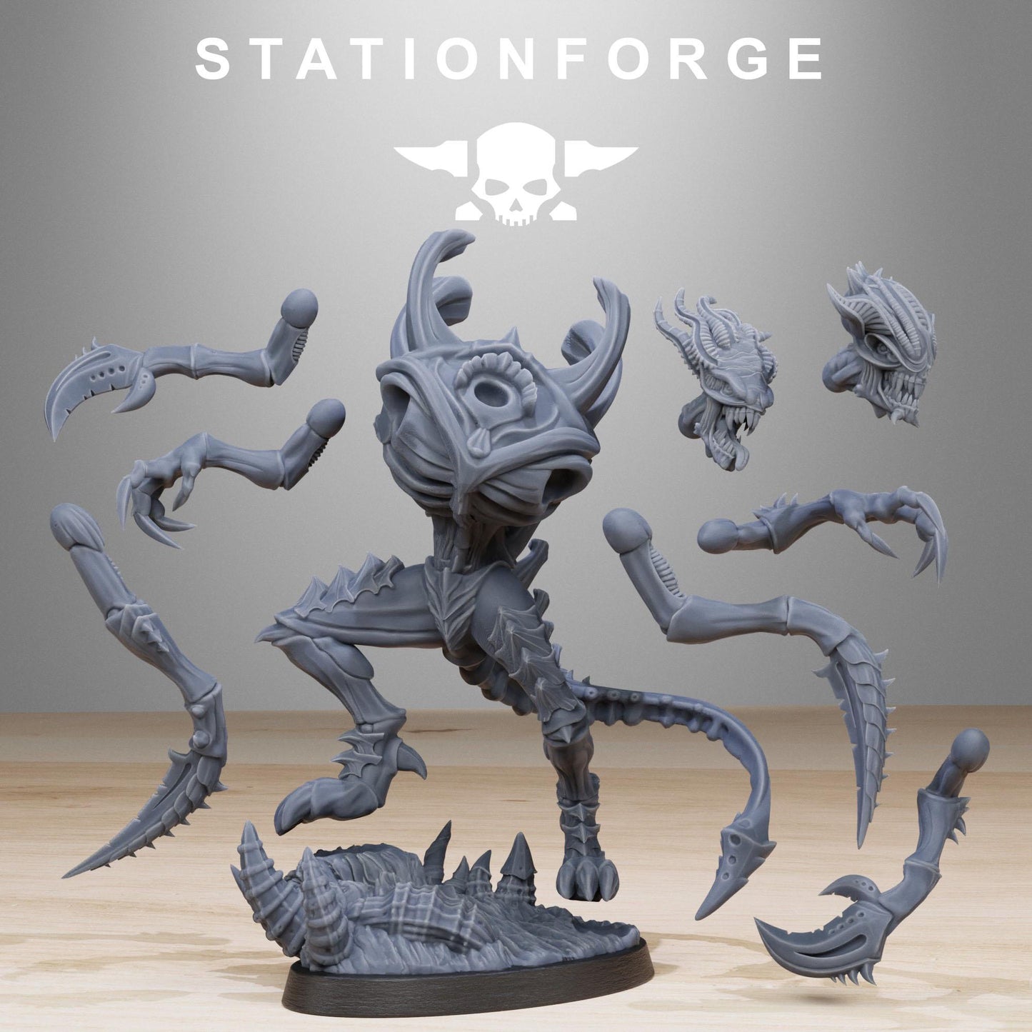 3D Printed Xenarid Void Stalker by StationForge Miniatures