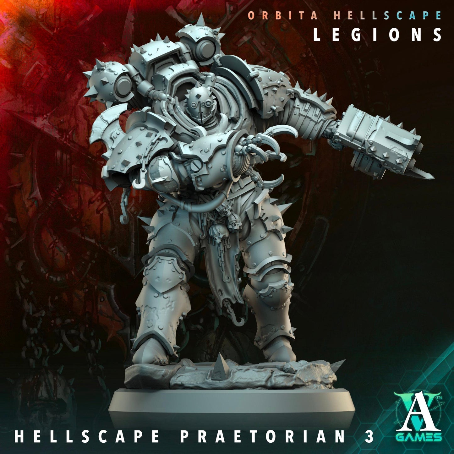 3D Printed Hellscape Praetorian by Archvillain Games