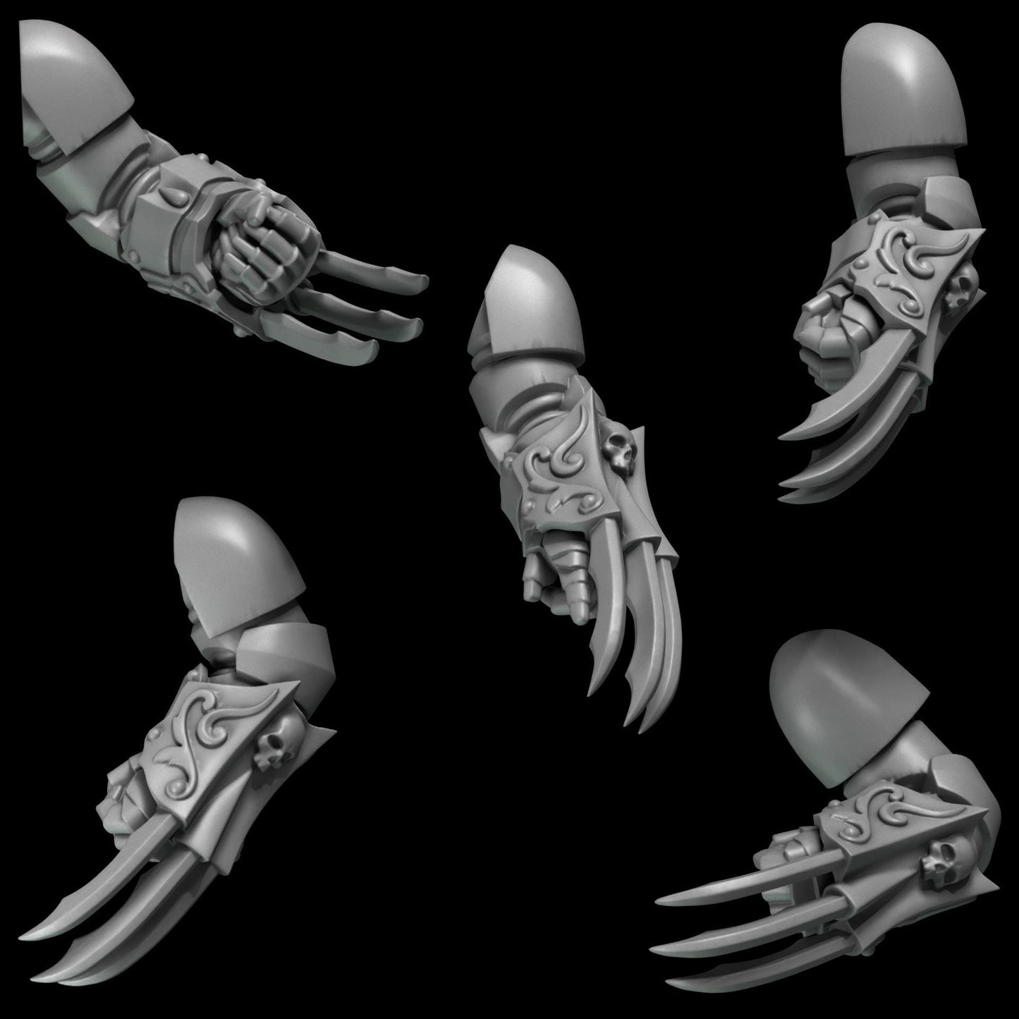 3d Printed Crimson Lords Claws x10 by Greytide Studio