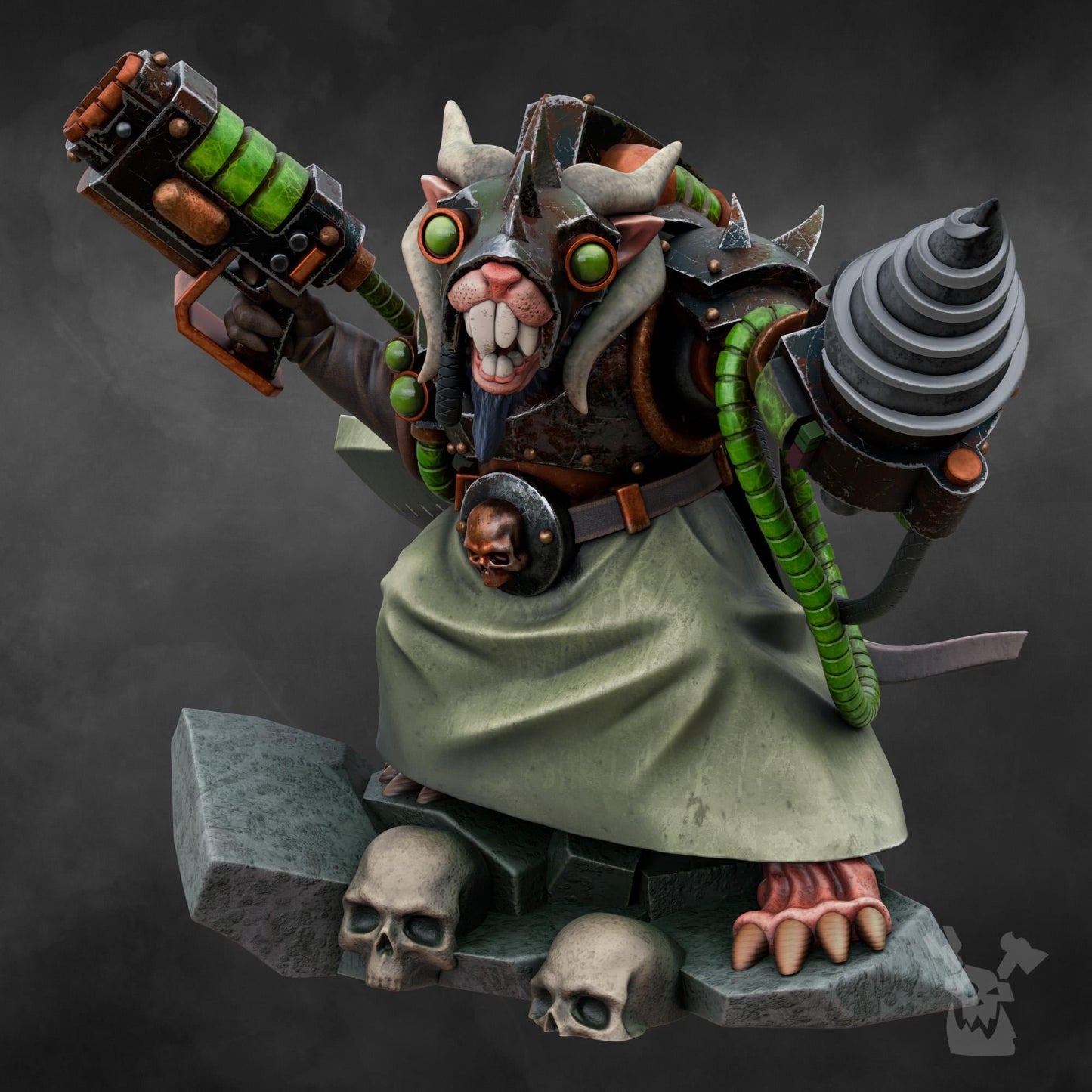 3D Printed Shift Supervisor of Mine Rats by DakkaDakka Miniatures