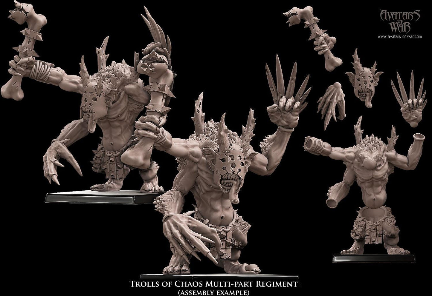 3D printed Trolls of Chaos x6 by Avatars of War