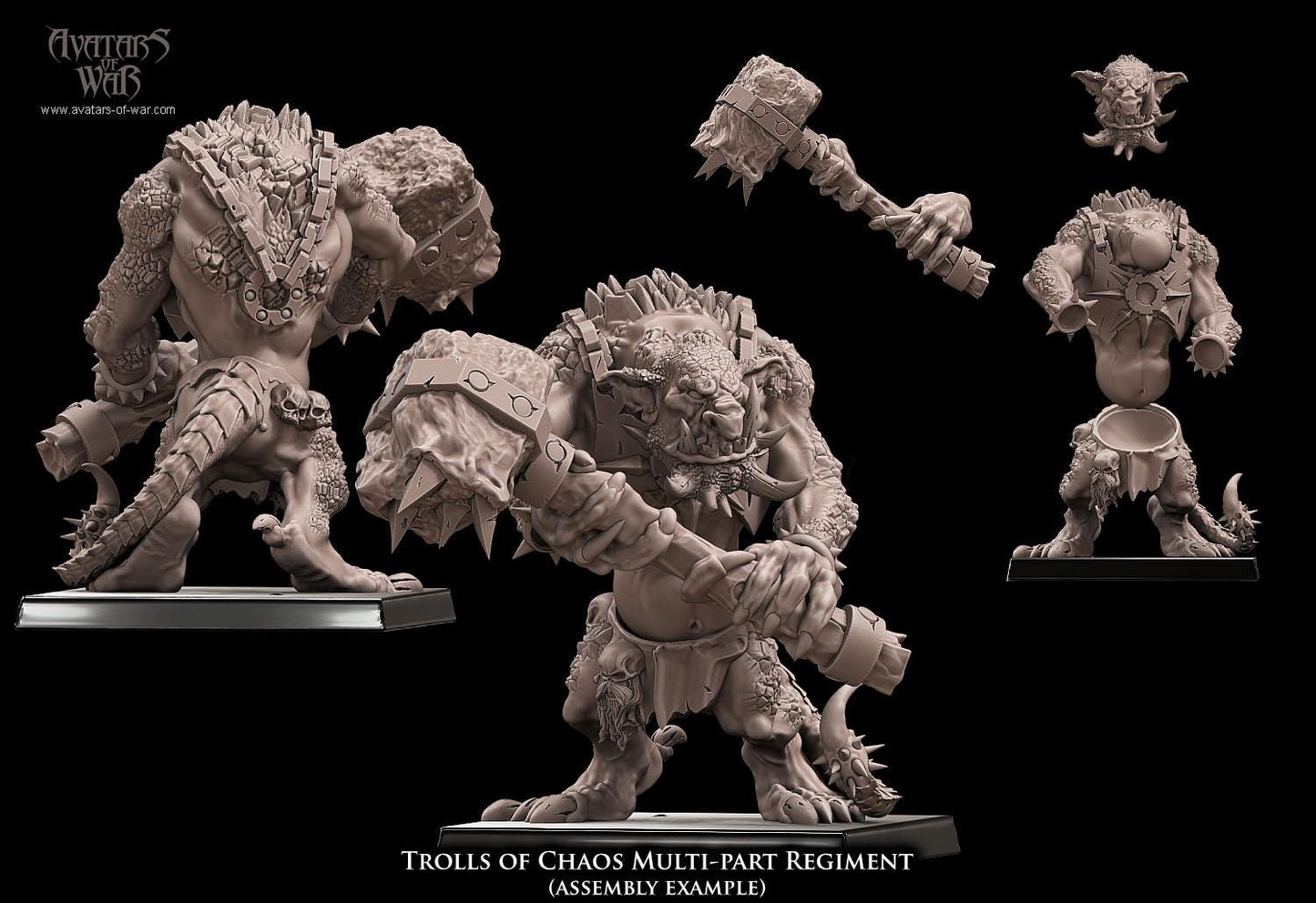 3D printed Trolls of Chaos x6 by Avatars of War