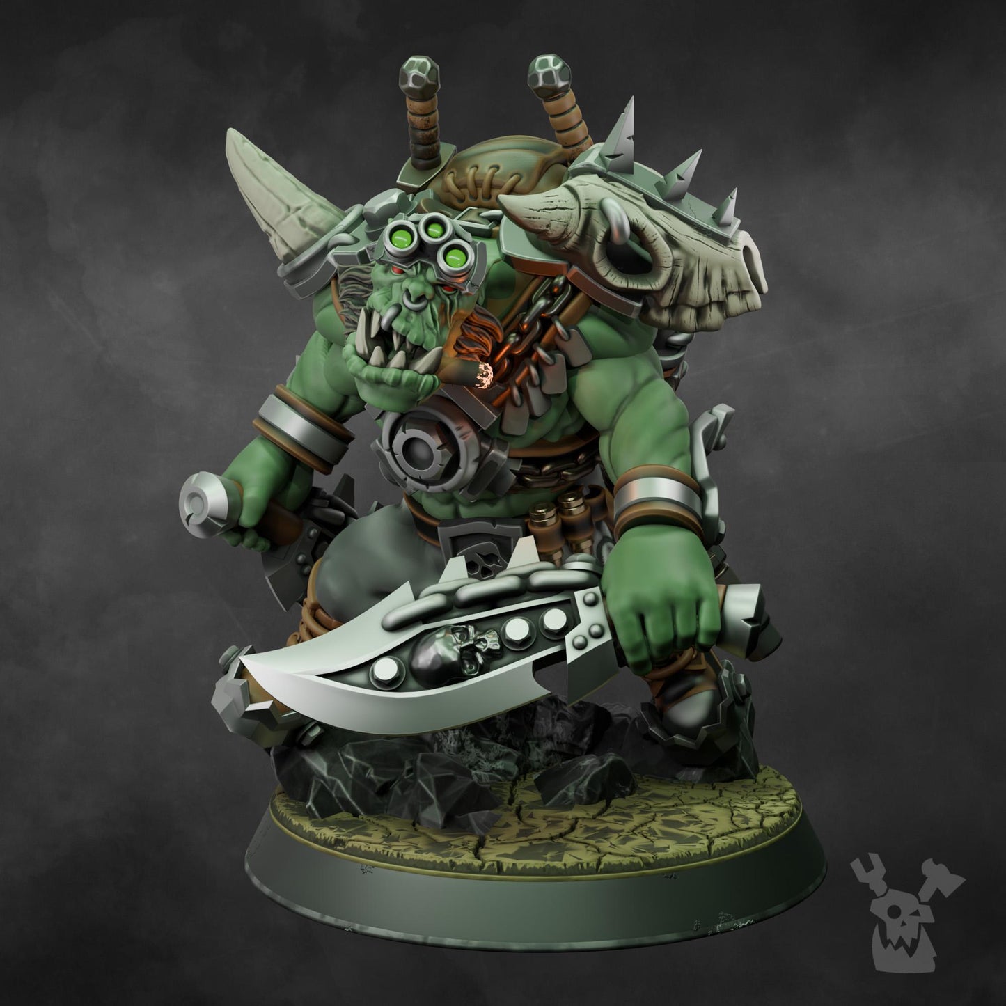 3d Printed Ork Boss Smirknife by DakkaDakka Miniatures