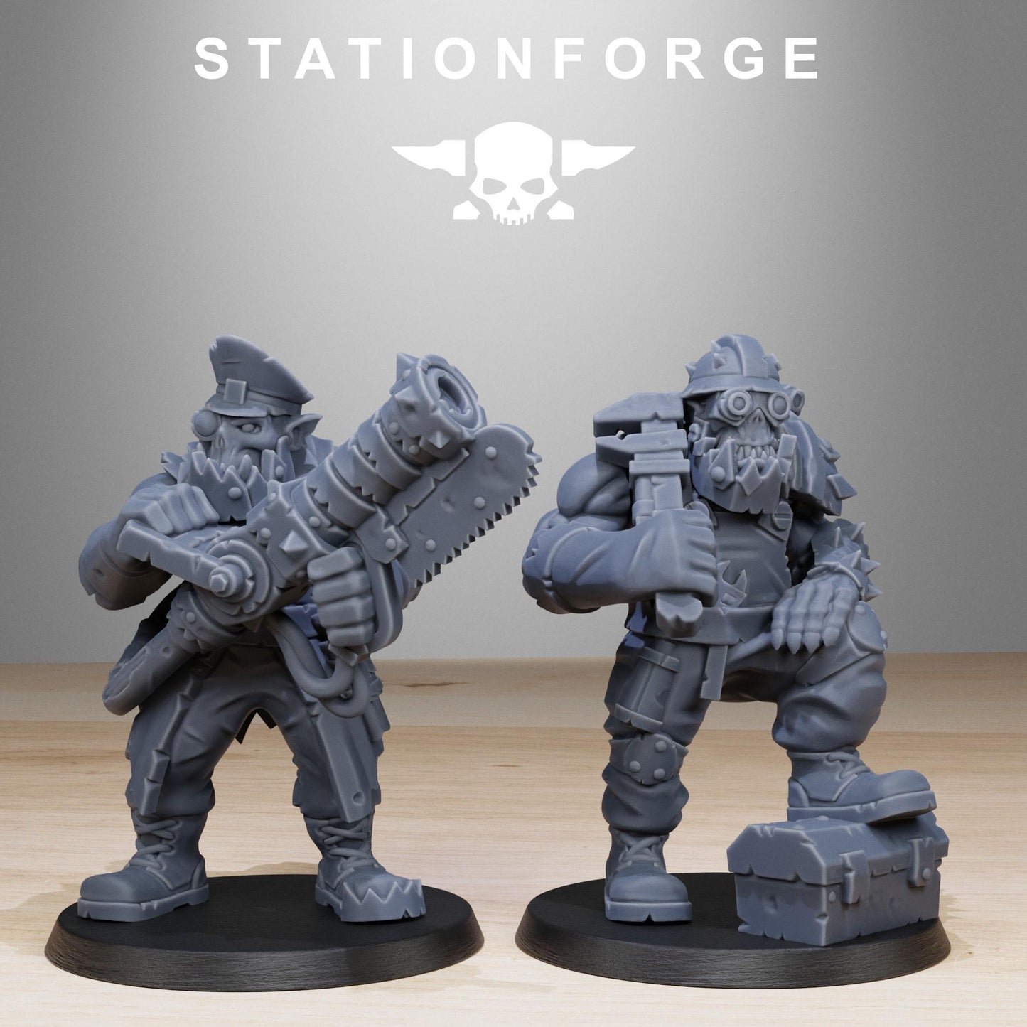 3D Printed Orkaz Team Fighters by StationForge Miniatures