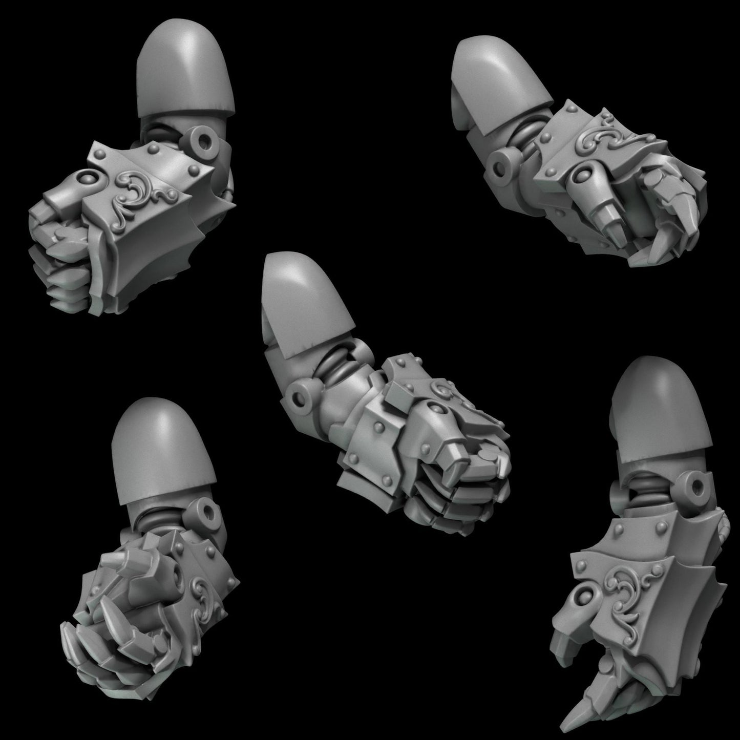 3d Printed Crimson Wings Fists x10 by Greytide Studio