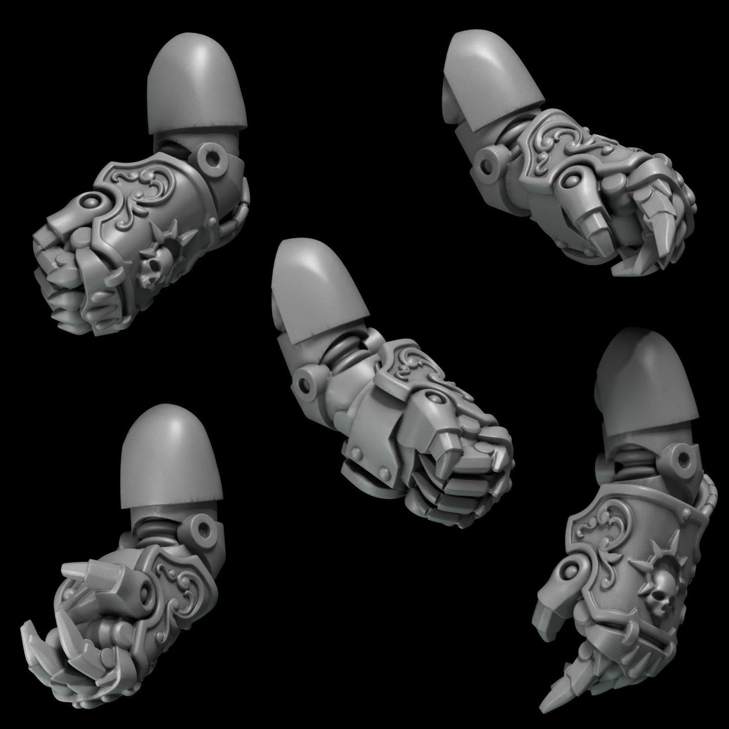 3d Printed Crimson Wings Fists x10 by Greytide Studio