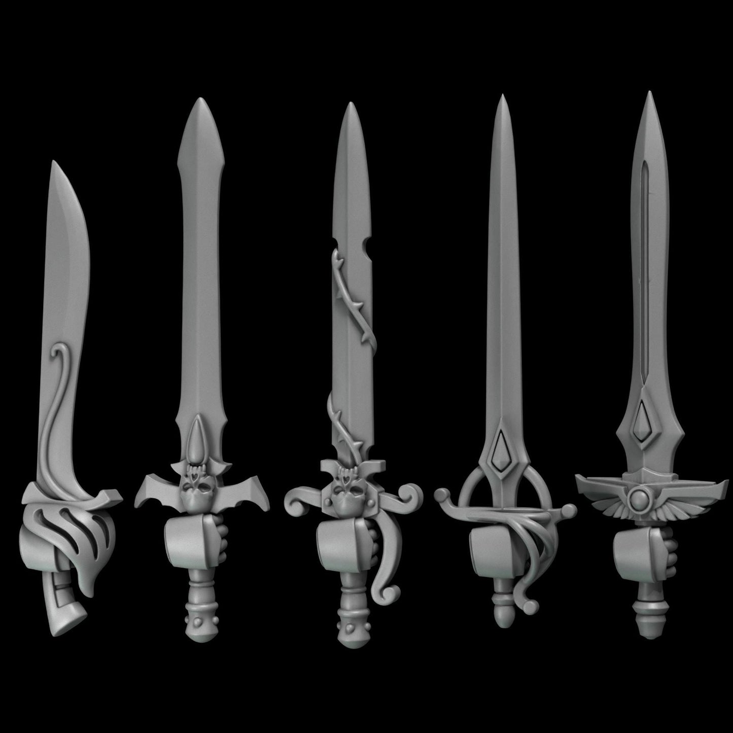 3d Printed Crimson Lords Swords x10 by Greytide Studio