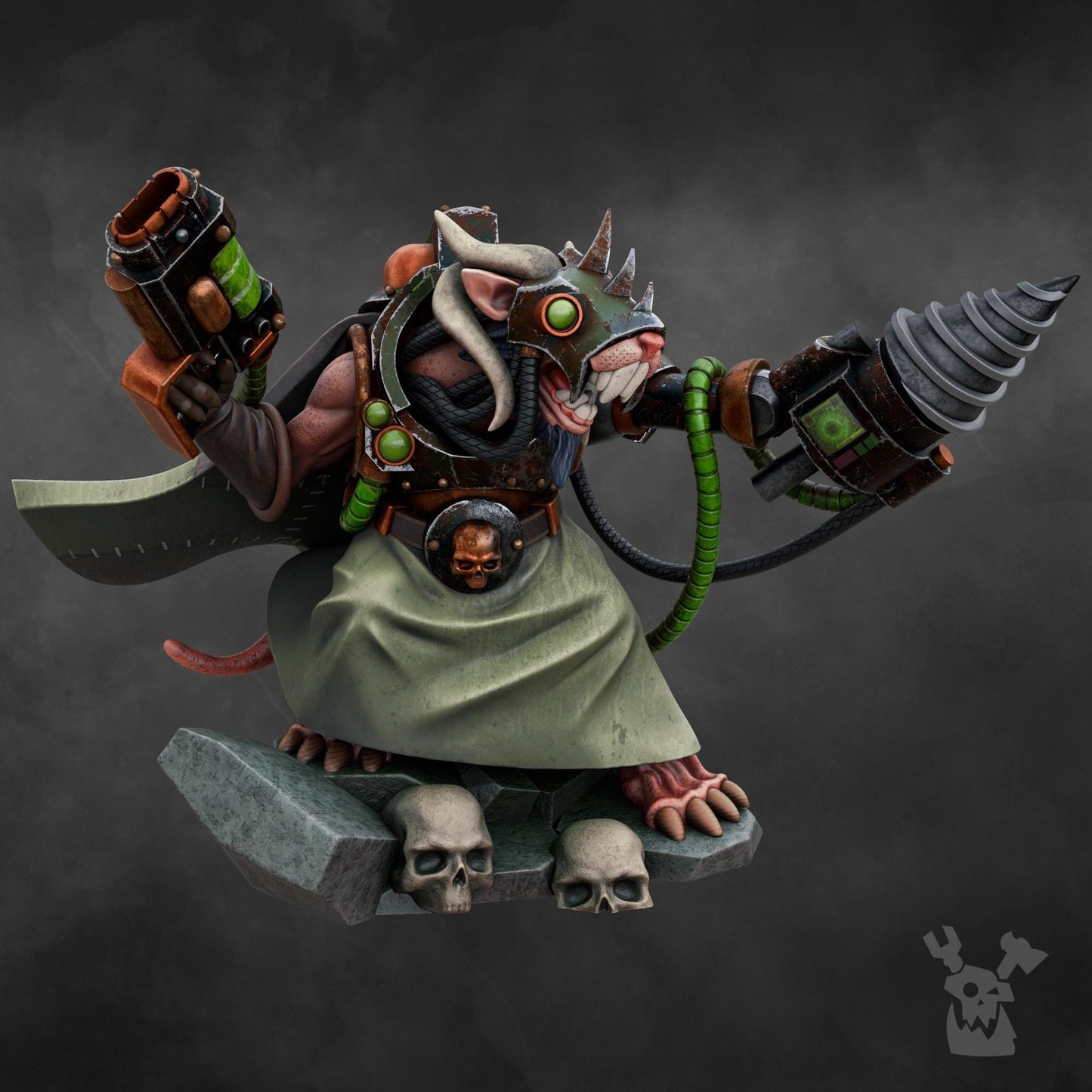 3D Printed Shift Supervisor of Mine Rats by DakkaDakka Miniatures