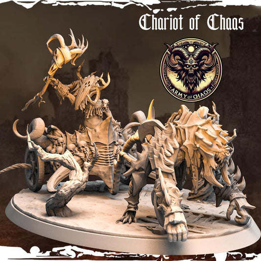 3D Printed Chaos Beast War Chariot by Monolith Arts