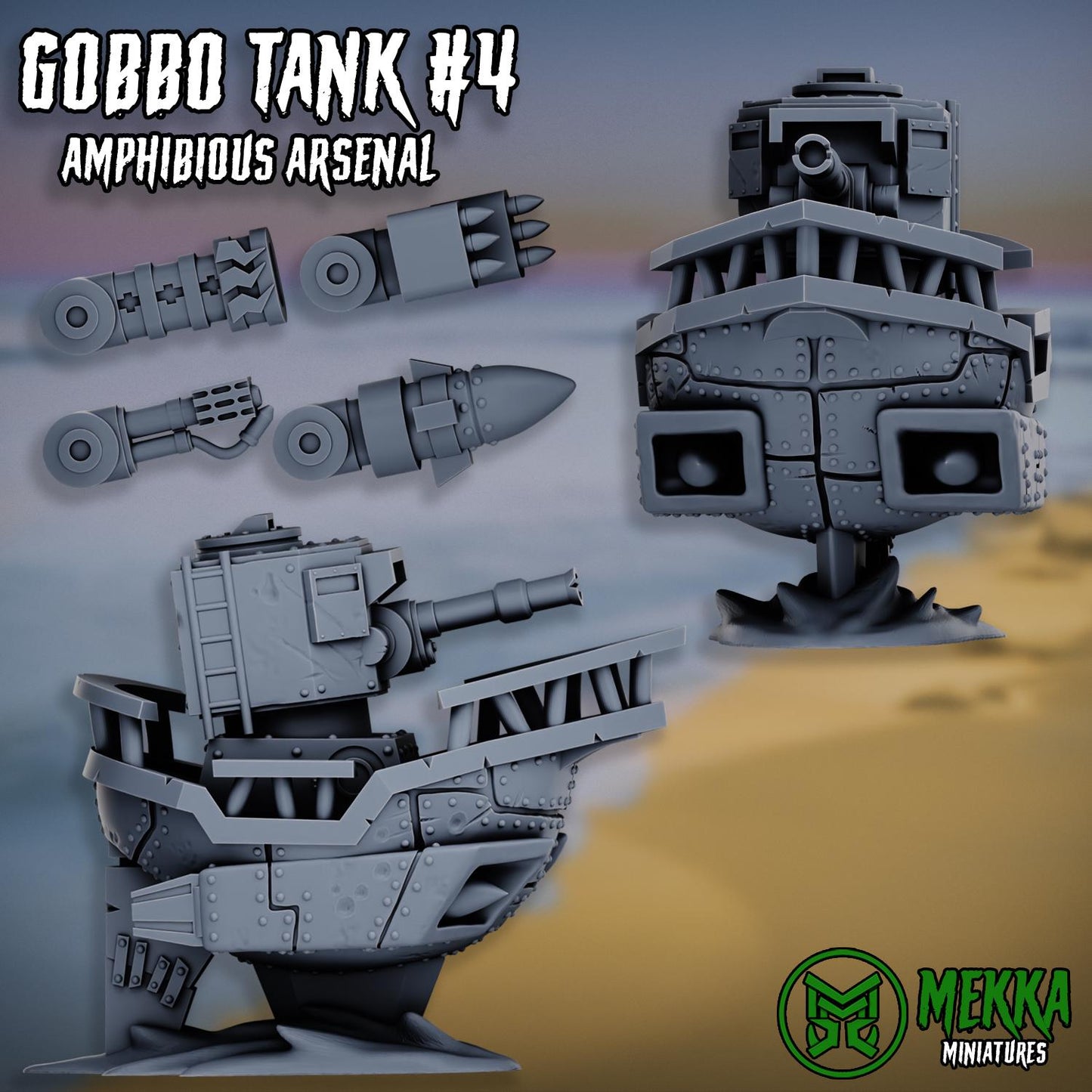 3d Printed Gobbo Tanks by Mekka Miniatures