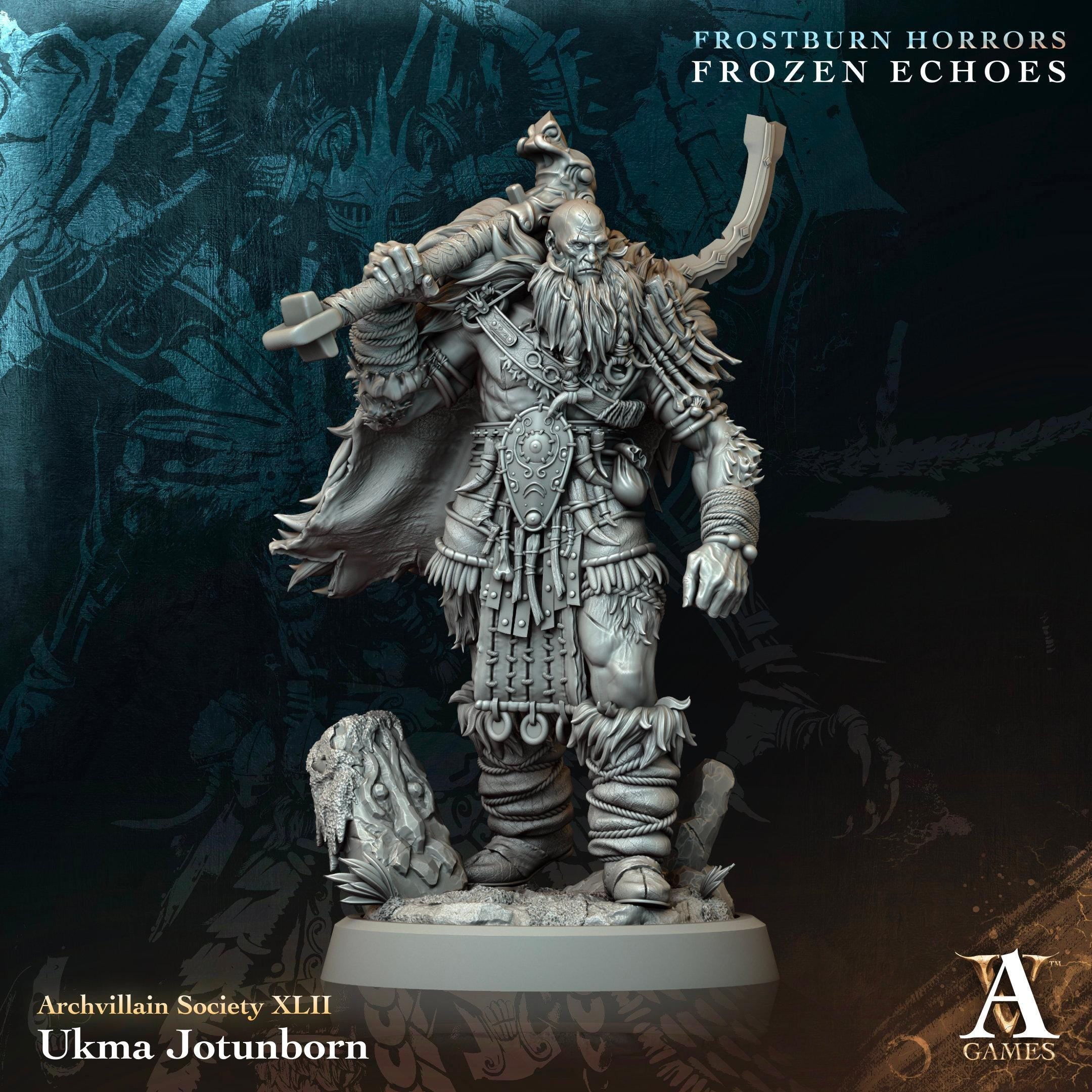 3D Printed Ukma Jotunborn by Archvillain Games – Last Hope Miniatures