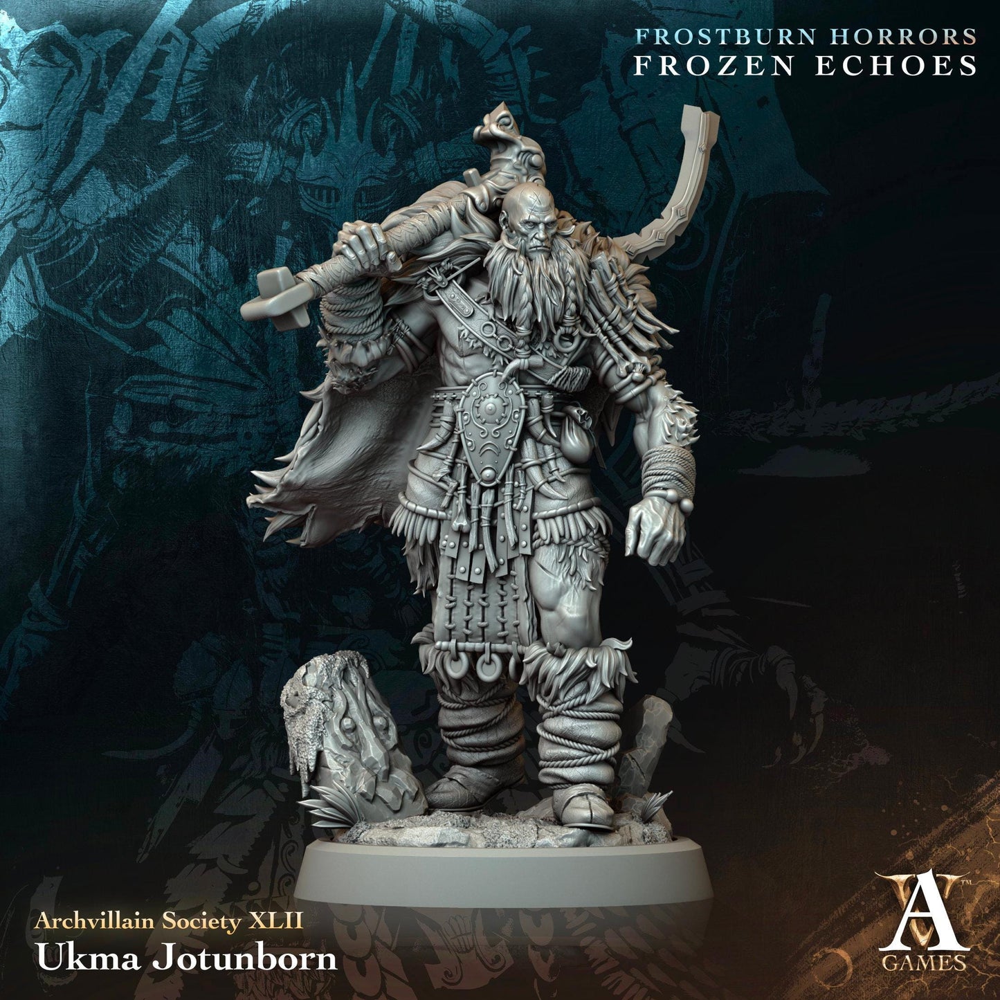 3D Printed Ukma Jotunborn by Archvillain Games
