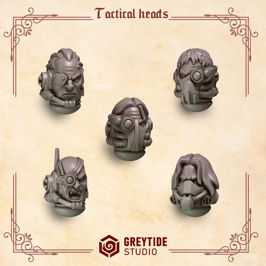 3d Printed Crimson Lords Tactical Heads x10 by Greytide Studio