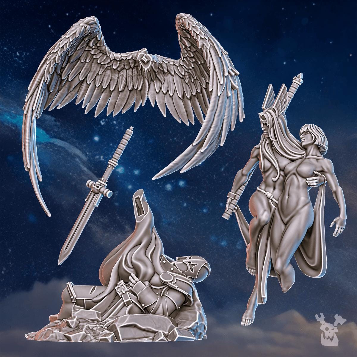 3d Printed Valkyrie Warmaster by DakkaDakka Miniatures